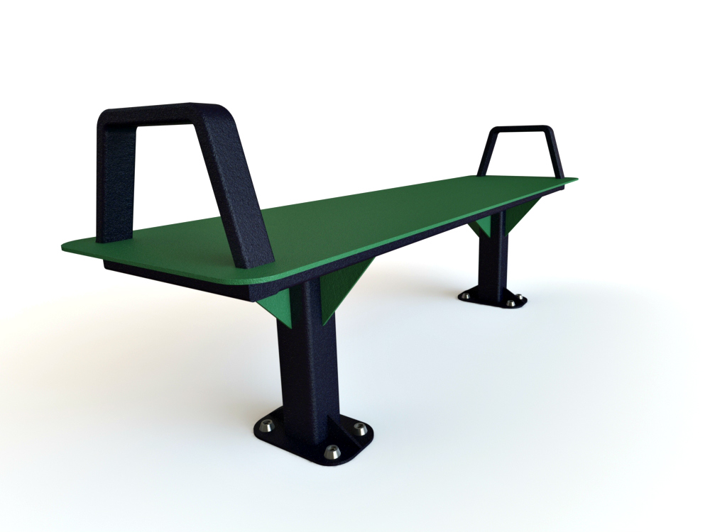 Banc plat sans dossier pour parc et espace vert atlasbarz 1000x750 Banc sans dossier   ABZBENCH 01